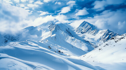 Obraz premium Snowy Mountain Adventure 