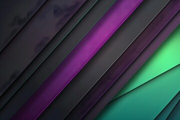 Obraz premium Abstract background with diagonal lines in vibrant purple, teal, and dark shades