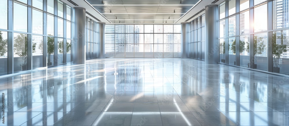 Leinwandbilder modern business office building with an empty floor providing ample copy space image.