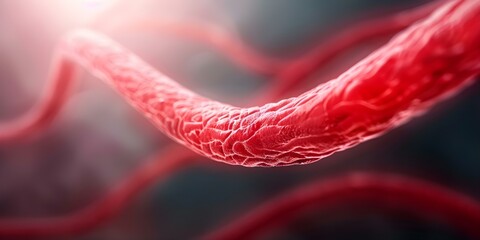 Detailed image of atherosclerosis with plaque buildup in artery labeled. Concept Atherosclerosis, Artery Plaque, Detailed Image, Medical Illustration, Labeled Structure