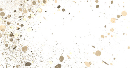 Euphoric Eruption: Magnificent 3D Illustration Showcasing Bursting gold Confetti