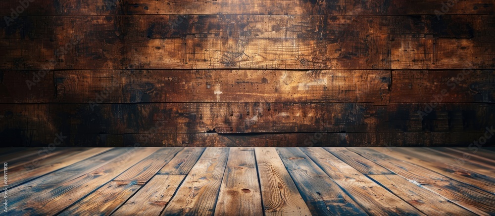 Aufkleber background featuring a wood surface with ample copy space image for text or graphics.