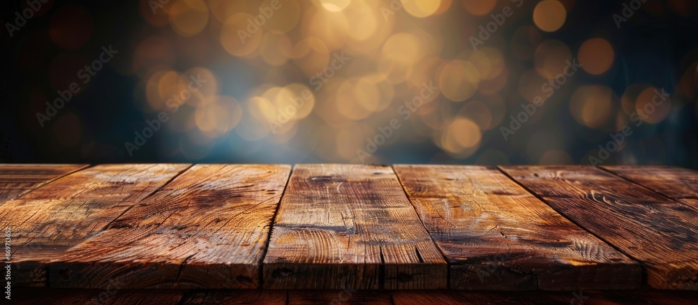 Poster Background of a wooden table with copy space image.