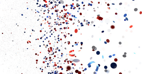 Confetti -  Red Blue White Confetti Confetti Overlay