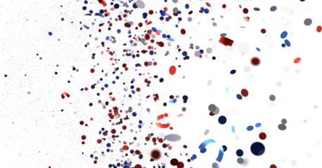 Confetti -  Red Blue White Confetti Confetti Overlay
