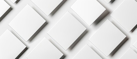 Business cards spread out on a blank white background, with ample space for additional text or images.