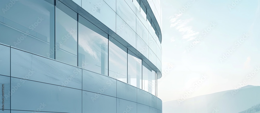 Poster Modern architecture's exterior featuring a building abstract background, perfect for a copy space image.