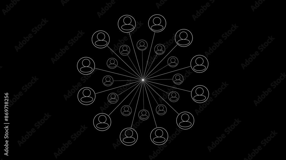Poster people communication network connecting people on the internet, social network connection business s