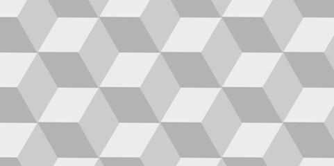 Fototapeta premium Abstract cube geometric tile and mosaic wall or grid backdrop hexagon technology. white or gray geometric block cube structure. Vector of cube geometric pattern grid backdrop triangle background.