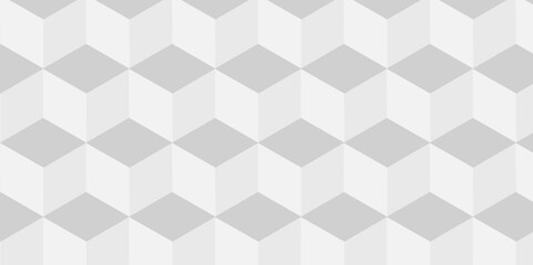 Abstract cube geometric tile and mosaic wall or grid backdrop hexagon technology. white or gray geometric block cube structure. Vector of cube geometric pattern grid backdrop triangle background.
