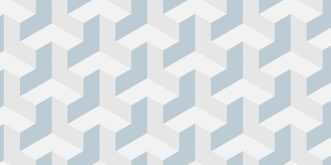 Abstract cube geometric tile and mosaic wall or grid backdrop hexagon technology wallpaper. white or gray geometric block cube structure. Vector geometric pattern grid backdrop triangle background.