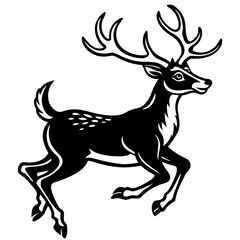 jumping deer vector design 