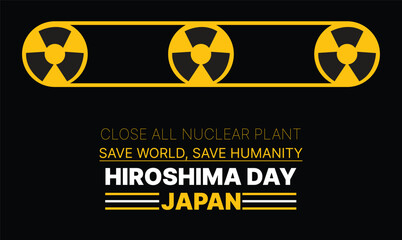 Obraz premium Hiroshima day nuclear design templet Hiroshima day nuclear design templet 