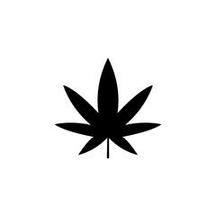 Mariuhana leaf icon. cannabis, marijuana, hemp, medical symbol sign, weed drug