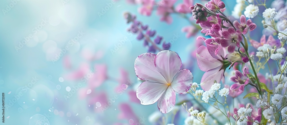 Aufkleber indistinct image of flowers with copy space image.