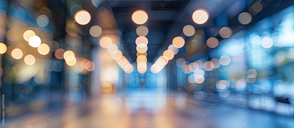 Aufkleber Blurred background provides an abstract image suitable for articles on office buildings with copy space image included.