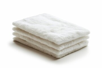 Three white fiber glass wool panels isolated on white background.