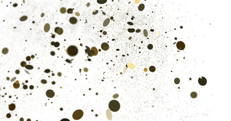 Cascading Splendor: Striking 3D Illustration Showcasing a Dazzling gold Confetti Display