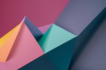Fototapeta premium Dynamic composition of overlapping and intersecting triangles