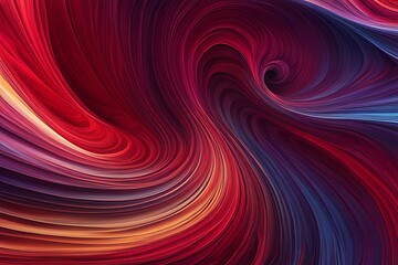 Abstract wavy twisted red gradient texture background.