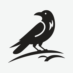 Obraz premium Majestic Crow Silhouette: The Symbol of Mystery and Elegance