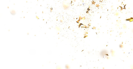 Stellar Christmas Symphony: Exquisite 3D Illustration of Falling Stars in Harmonious Motion for the...