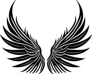 abstract flacon, eagle, angel wing illustration icon logo design