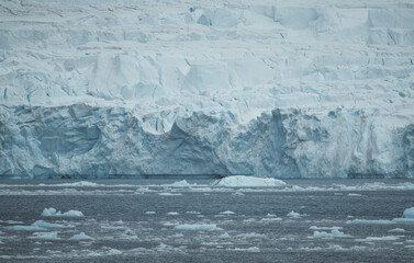 Nature Wallpaper Frozen Landscape Antarctica Wall of Ice Glacier Floating Icebergs Beautiful Scenery Remote Adventure Travel. Climate Change Warming