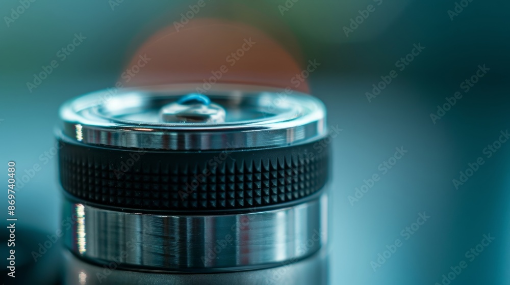 Poster a closeup of a smart thermos cap which is equipped with a builtin thermometer for accurate temperatu