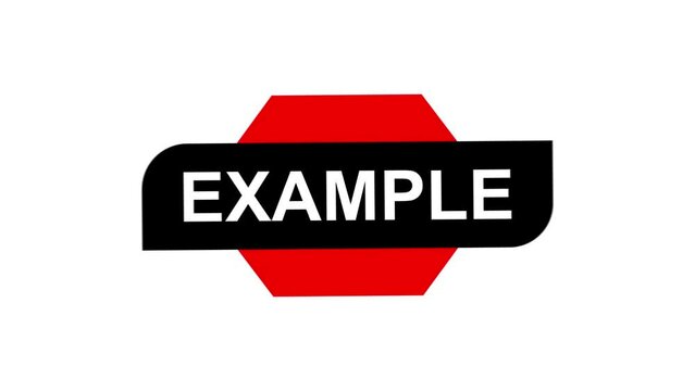 example button animation video clip on white background for video transition
