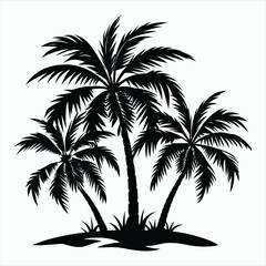 Fototapeta premium Island Dream Palm Tree Silhouette
