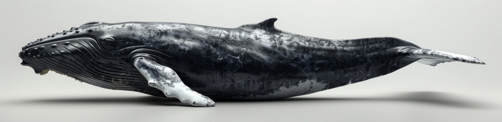 Realistic photos of various types of whales against a white background, in the style of photorealism with high detail, in the style of hyperrealism, professional photography, high quality.