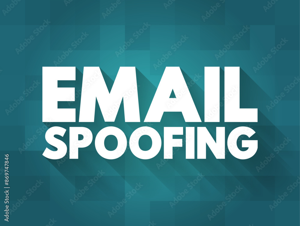 Poster email spoofing is the creation of email messages with a forged sender address, text concept backgrou