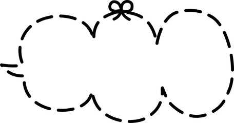 Hand draw doodle minimal speech bubble balloon, icon sticker memo keyword planner text box banner, flat png transparent element design