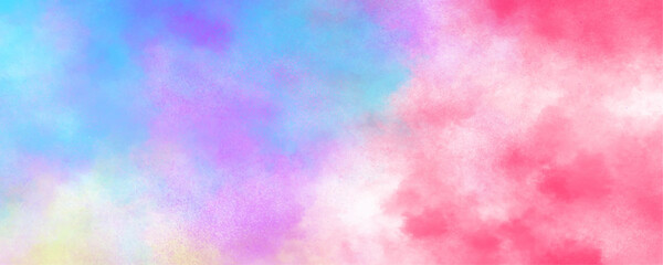 Colorful gradient ink colors wet effect hand drawn canvas background. Abstract watercolor digital art painting for texture background. Abstract Colorful and bright watercolor background texture. 