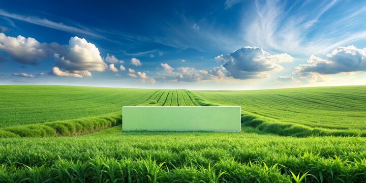 Creative field banner with copyspace for customizable text or motivational quotes - fields, copyspace, banner, text, quote