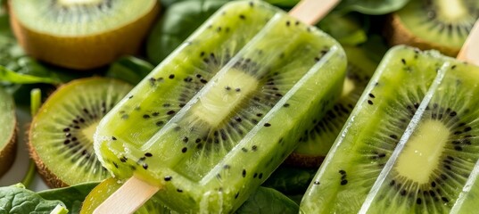 Refreshing Kiwi Spinach Popsicles for Summer - Healthy & Vibrant Green Treats