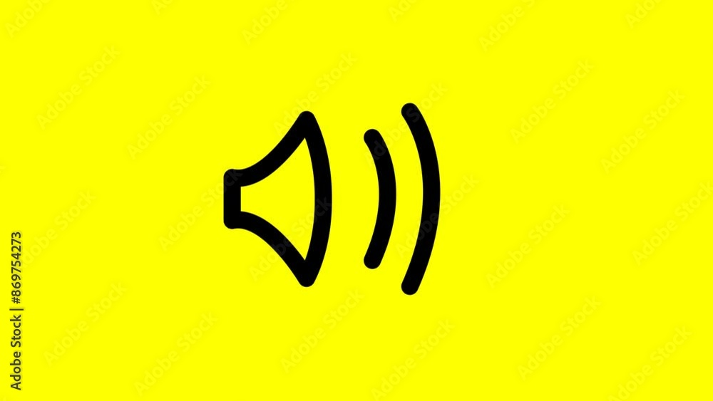 Poster video speaker icon animated vector for digital web