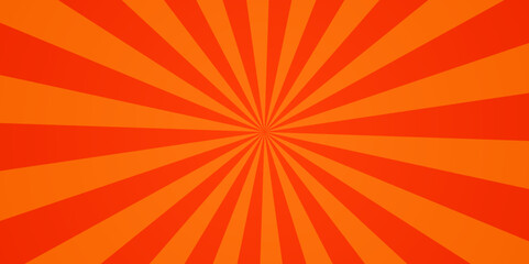Vector Abstract orange sun rays and sunburst backdrop background. seamless retro vintage burst sunrise sunbeam element spiral striped illustration sunray template wallpaper design.