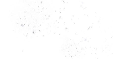 Snowflake Cascade: Mesmerizing 3D Illustration Depicting Descending Christmas Snowflakes