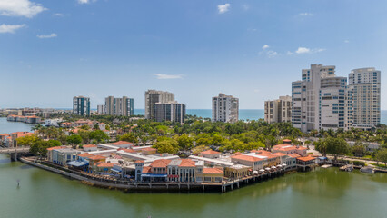 Obraz premium The Village Shops on Venetian Bay in Naples Florida