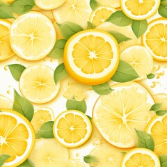 Lemon patterns wallpaper 