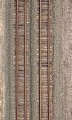 view of train tracks next to river from kingston rhinebeck bridge in hudson valley (railroad line...