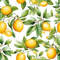 Lemon patterns wallpaper 