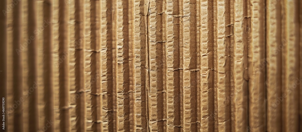 Poster detailed pattern on a corrugated cardboard with copy space image.