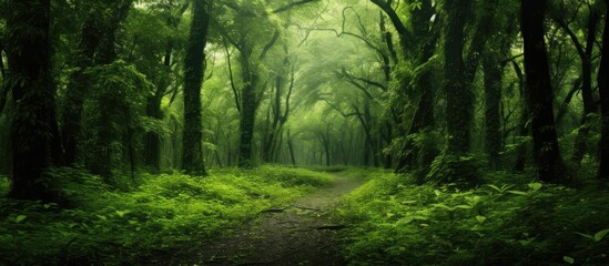 Fototapeta premium Copy space image featuring lush green nature suitable as a background or wallpaper.