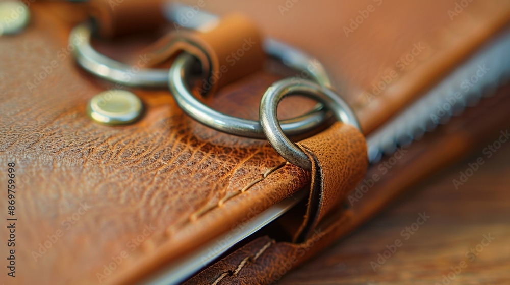 Poster a closeup of the specialized rings that hold the pages in place ensuring the notebook stays secure a