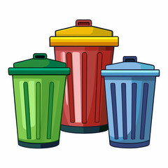 Colorful Garbage Bins with Lids are essential for efficient Waste Management in urban areas