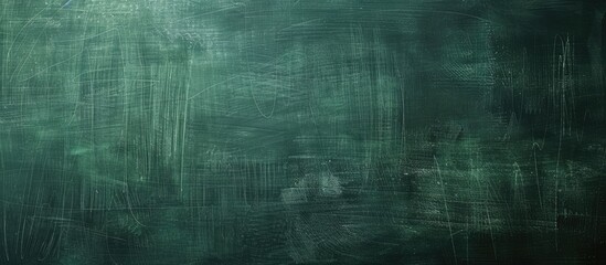 Abstract chalk texture on green chalkboard background for copying. Ideal for education, school, or learning topics with a dark wall and copy space image.