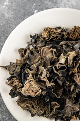 dried black fungus appetizer meal food snack on the table copy space food background rustic top view keto or paleo diet vegetarian vegan food